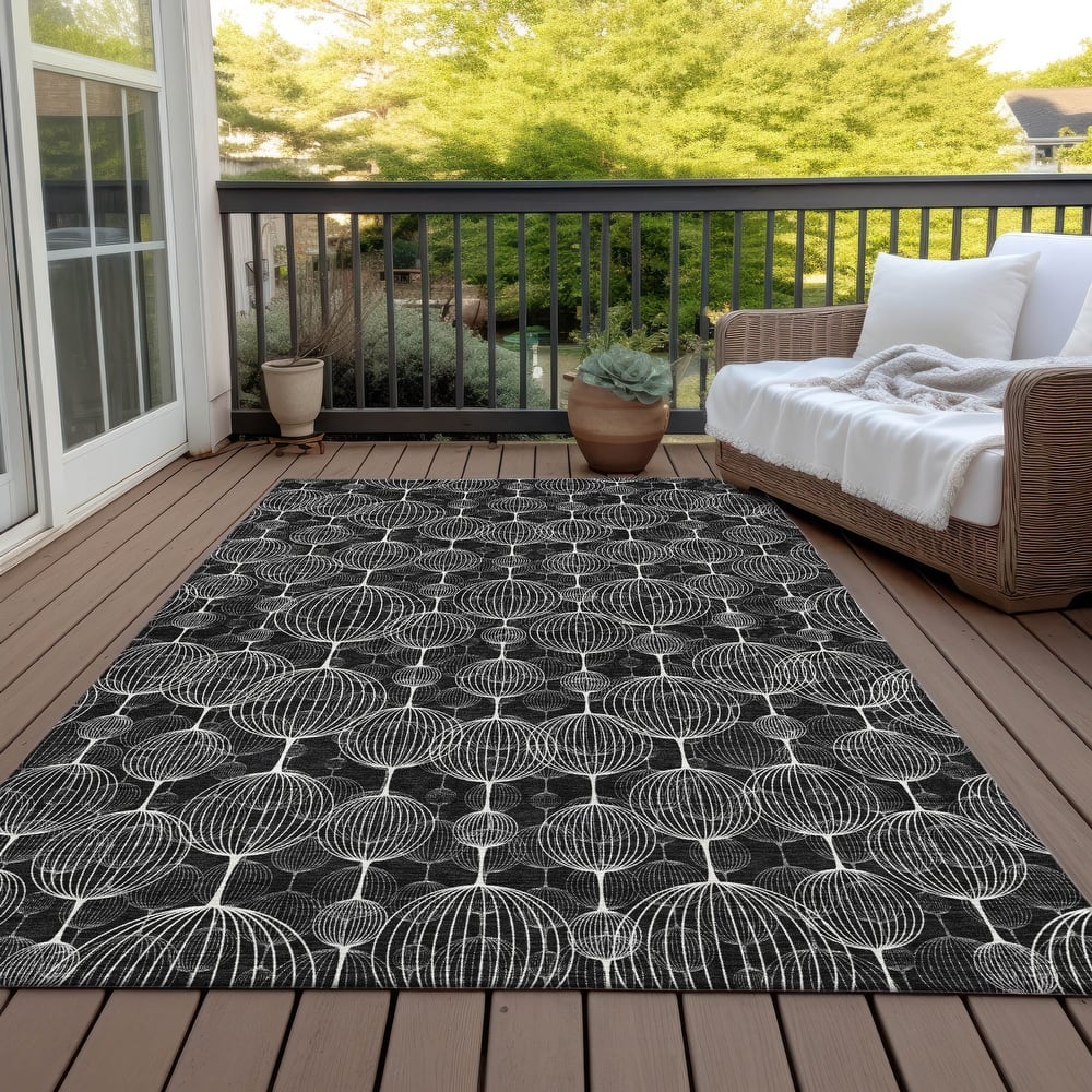 Machine Washable Indoor/ Outdoor Chantille Modern Decor Rug