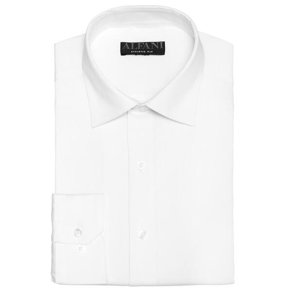 Shop Alfani Mens Athletic Fit Button Up Dress Shirt Free