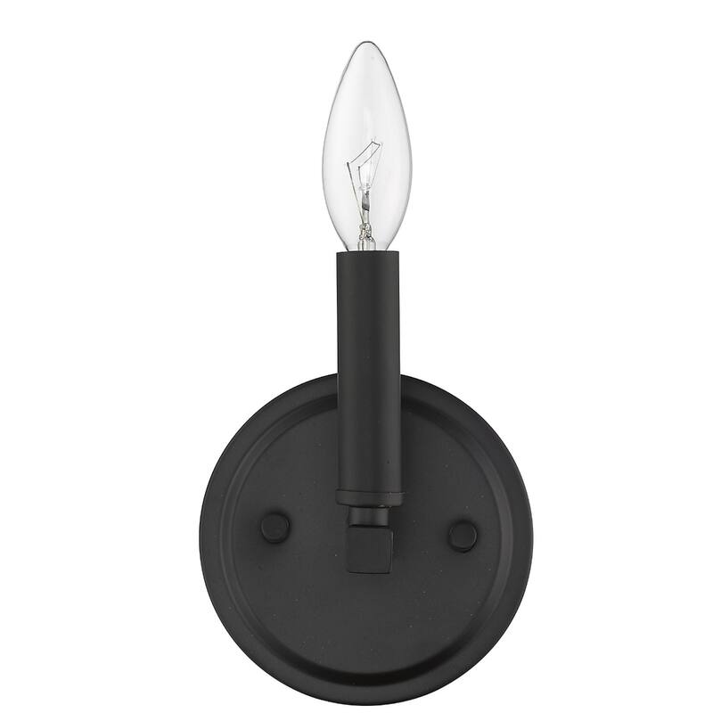 One Light Steel Wall Sconce Reversible Mount Ready - 4” x 5” x 6.63” (D x W x H)