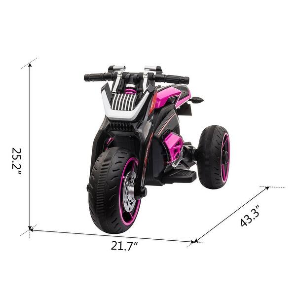 12V Three-wheel Ride On Motorcycle - Rosy