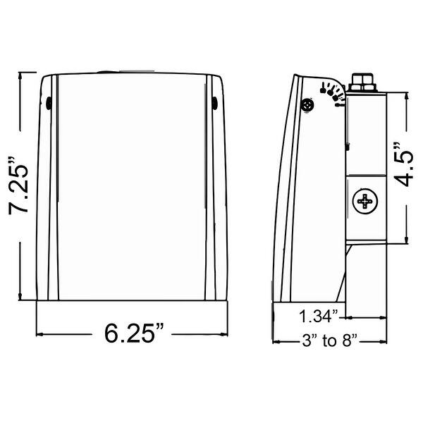 dimension image slide 1 of 2, Access Lighting Adapt - LED Outdoor Wall Light - White Finish