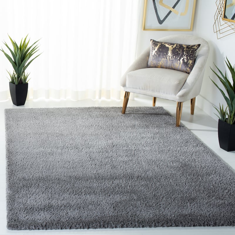 SAFAVIEH Decora Shaggy Maryada 2-inch Thick Rug - 5'3" x 7'7" - Dark Grey