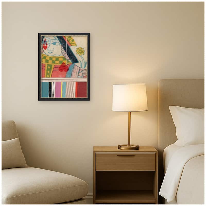 Kate and Laurel Queen with Flower FC by Felicia Dadak Framed Mounted Canvas Wall Art Print