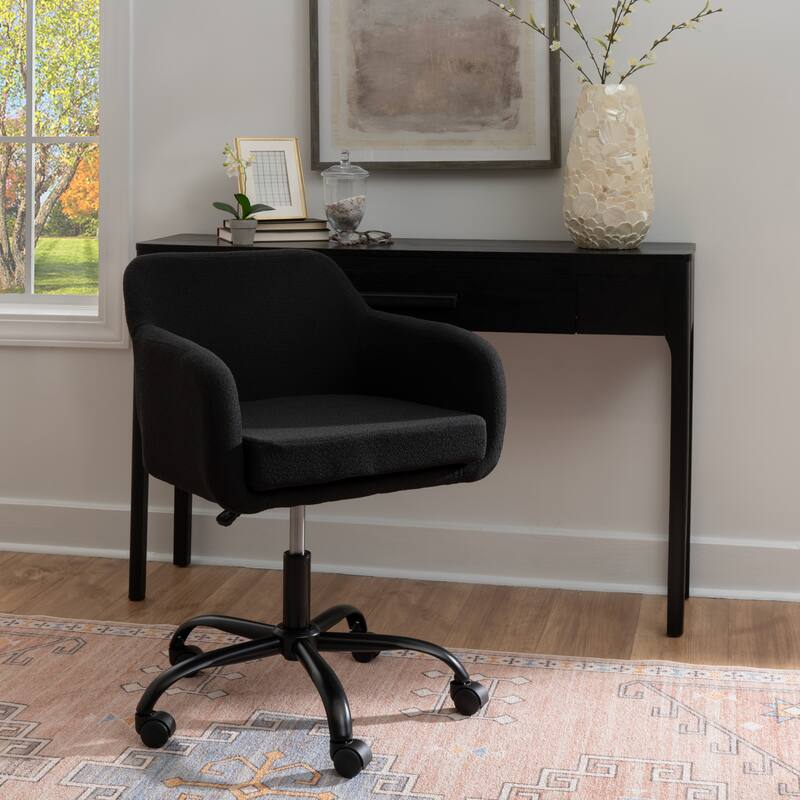 Linon Richard Sherpa Adjustable Height Office Chair