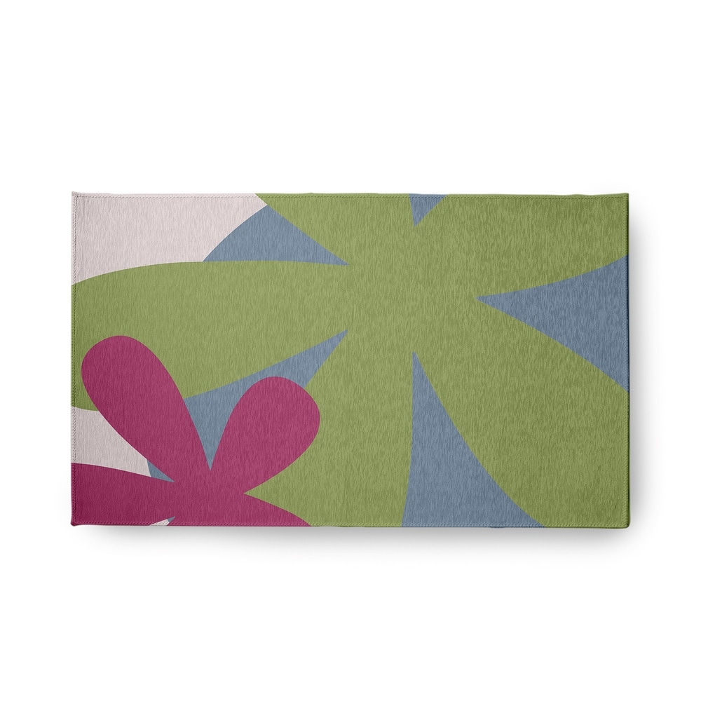 Bold Flowers Modern & Contemporary Chenille Area Rug