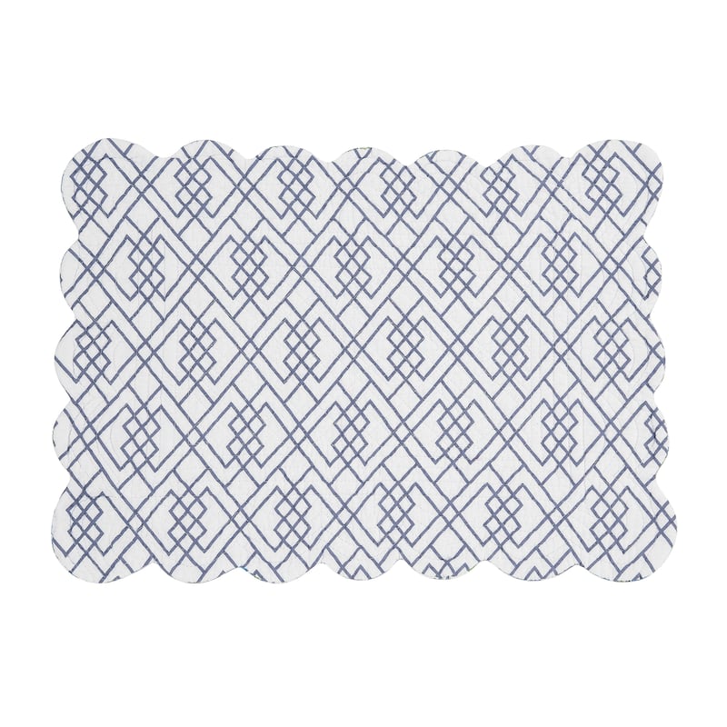 Juliet Quilted Reversible Bright Paisley Placemat Set of 6 - Set of 6