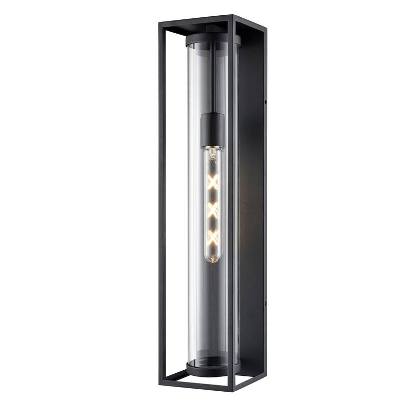Caleb 1-Light Outdoor Wall Sconce Textured Black - Textured Black - 24