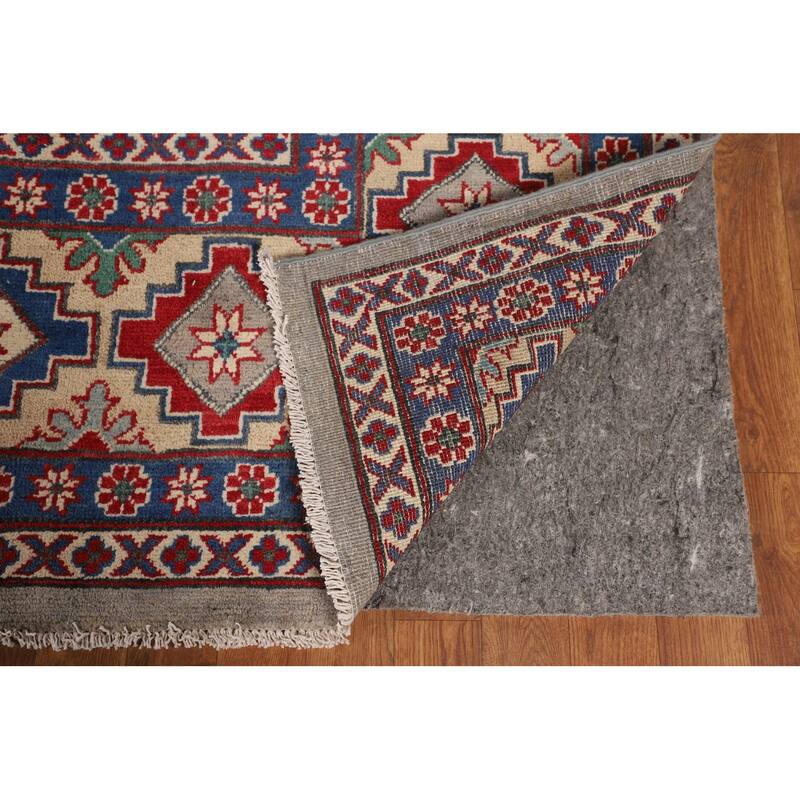 Geometric Kazak Large Area Rug Handmade Wool Carpet - 9'7" x 13'7"