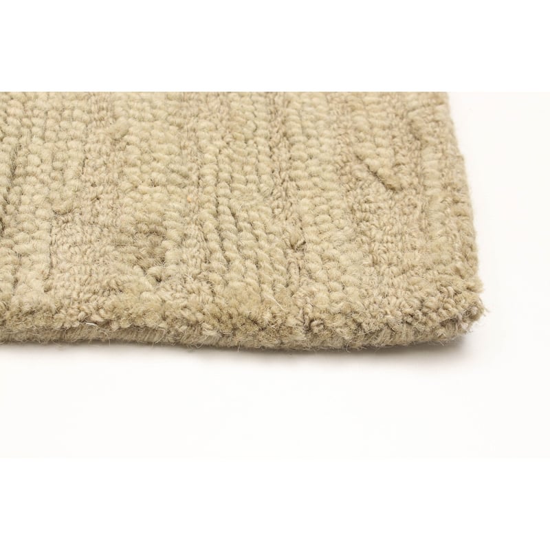 ECARPETGALLERY Hand Tufted Timeless Olive Wool Rug - 5'1 x 8'1