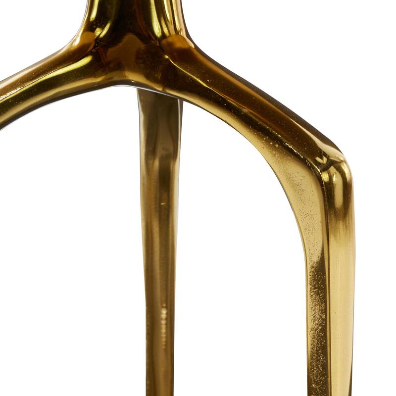 Sleek Aluminum Metal Tray Inspired Accent Table with 3 Tripod Legs - Black, Gold, Silver