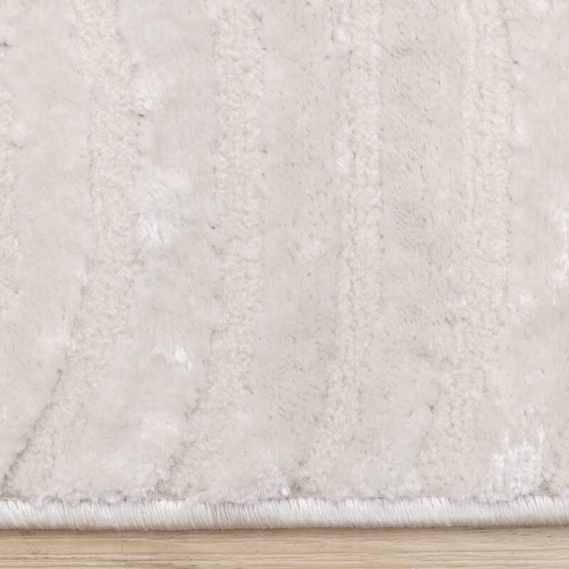 Leonardo White Grey Modern Arches Area Rug