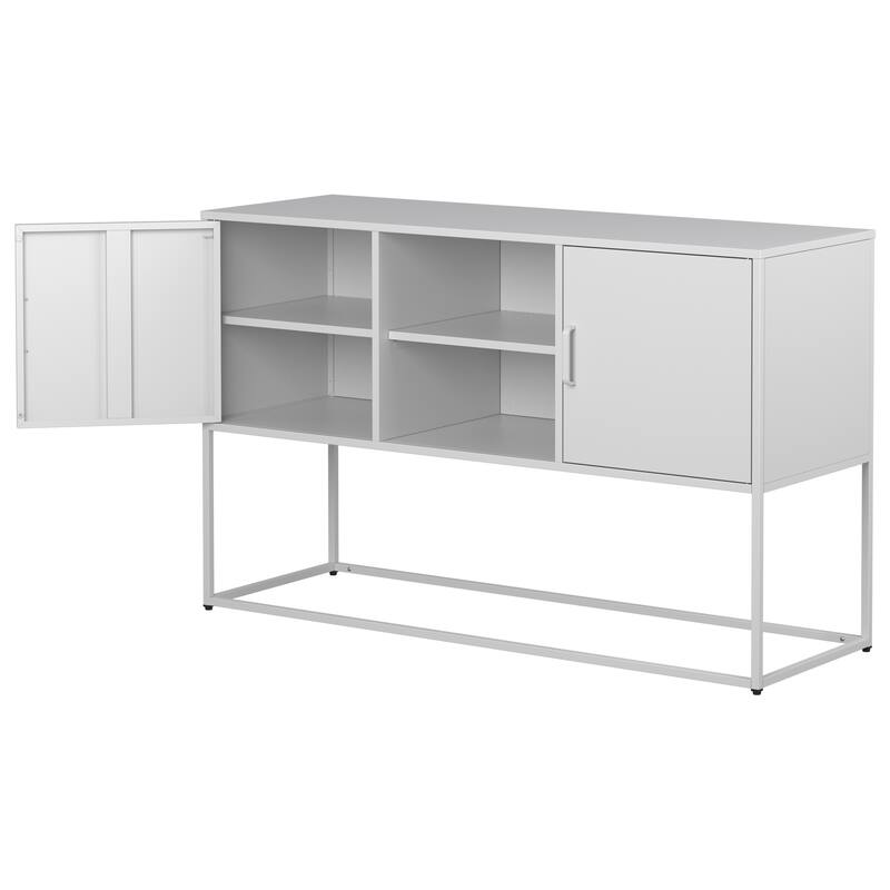 Modern Metal Sideboard Buffet with Plenty of Storage Space and Elegant Handles