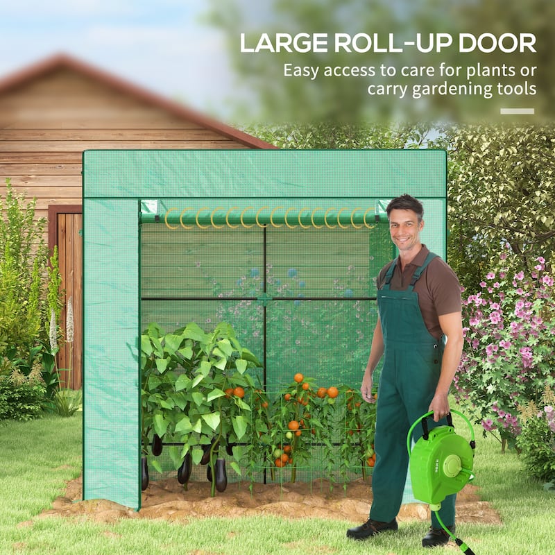 Tomato Greenhouse Reinforced PE Cover Walk-in Green House