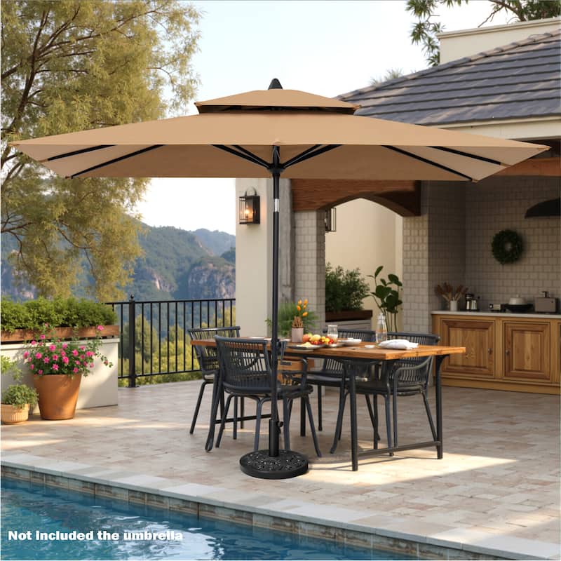 VredHom 30/45LBS Round Heavy Duty Patio Market Umbrella Base