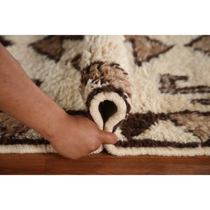 Natural Dye Handmade Kurdish Turkish Runner Rug Tribal Wool Carpet - 3'1"x 11'1"