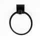 preview thumbnail 6 of 4, Alno Contemporary II 6 Inch Wall Mounted Towel Ring Matte Black