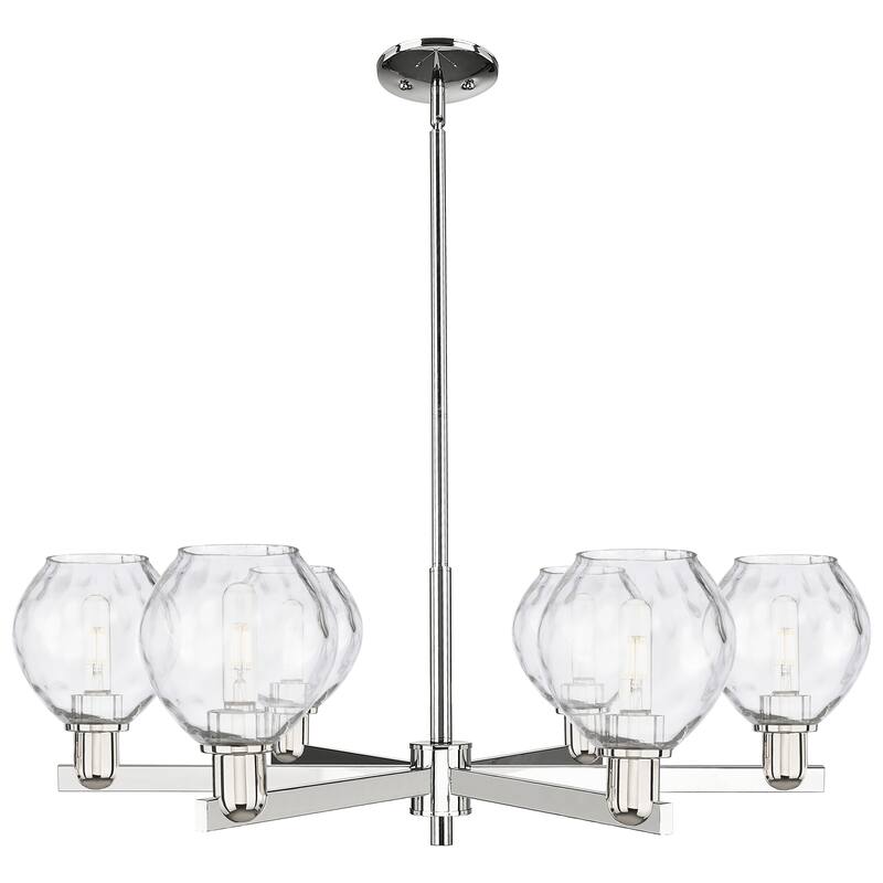 Innovations Lighting Endless Possibilities Arcadia - Waverly - 6 Light 36" Stem Hung Chandelier - Polished Nickel