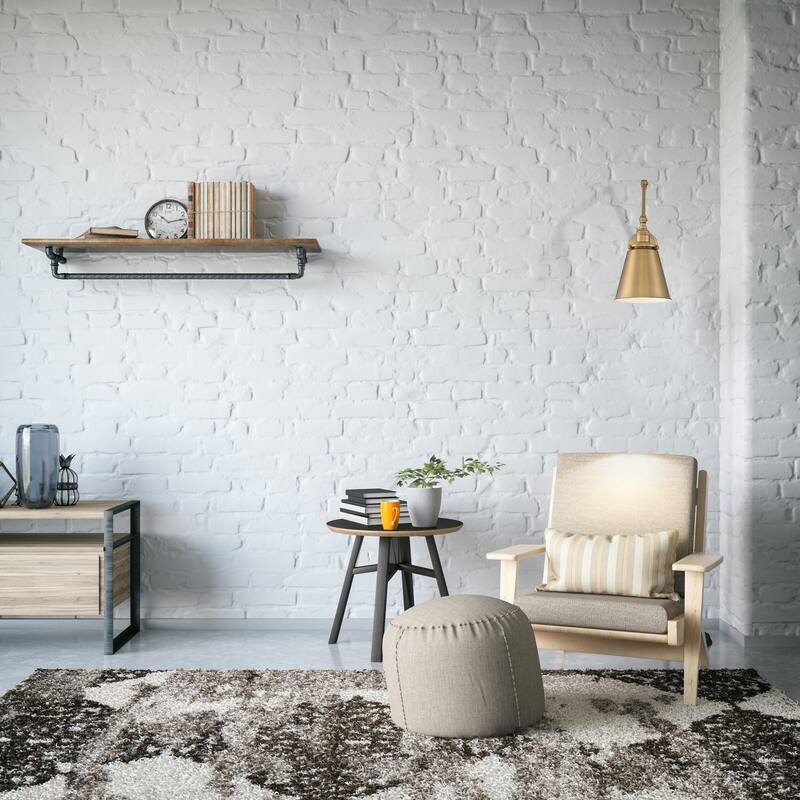 Bayard Swing Arm Lamp Burnished Brass with Switch
