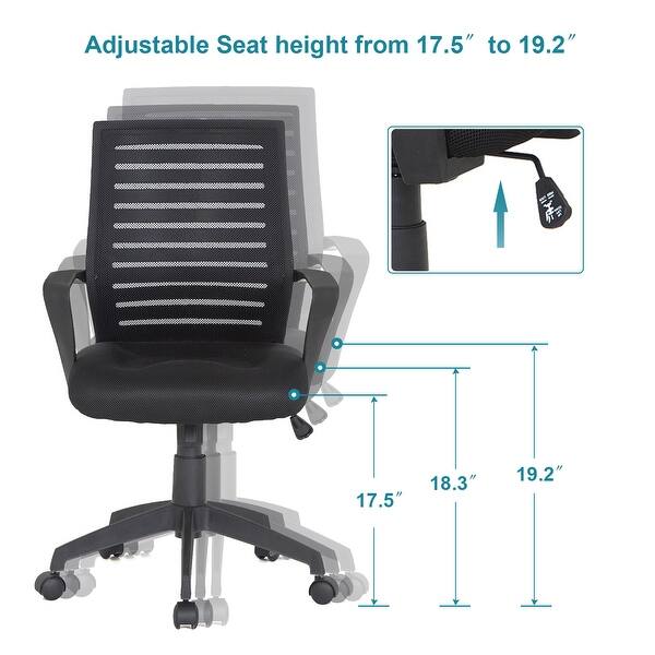 VECELO Office Chairs Mesh Computer Desk Task Home Swivel Black Chairs