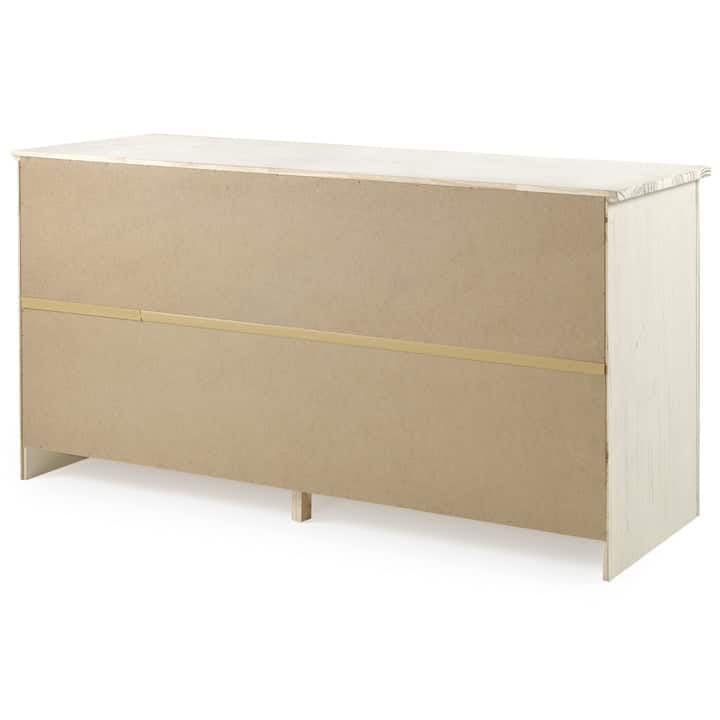 Wood Buffet Sideboard White Distressed | Furniture Dash - N/A