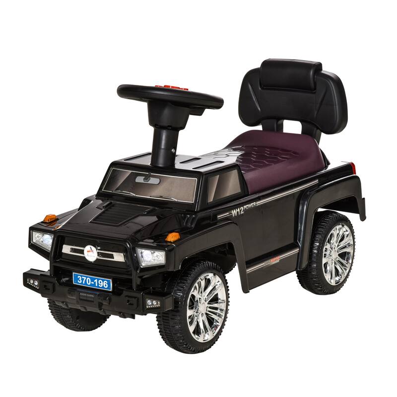 Kids Ride-On Push Car with Anti-Dumping System, Music, and Working Headlights