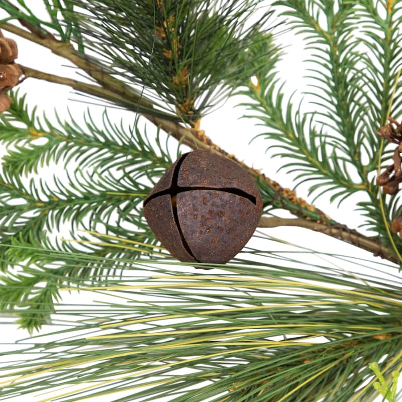 Real Touch™️ Jingle Bells and Pinecones Artificial Christmas Garland - 5' x 10" - Unlit - 5' x 10"