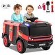 preview thumbnail 4 of 10, 12V Fire Truck Ride on for Kids with Water Spray and Remote Control - 40" x 22" x 23"