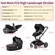 preview thumbnail 12 of 11, Hot Mom Stylish Baby Stroller: F22 Height-Adjustable Seat and Reclining Baby Carriage
