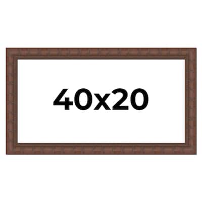 40x20 Frame Pewter Solid Wood Picture Frame Width 1.625 Inches | Interior Frame Depth 0.6875 Inches