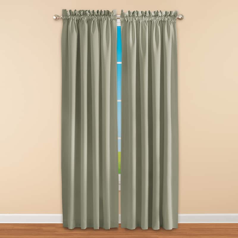 Madison Room-Darkening Solid Color Curtains - Sage - 54" x 84" - 84 Inches