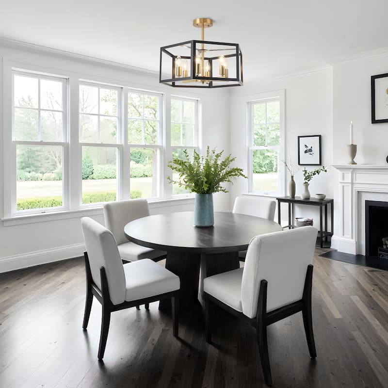 Starsky 6-light 19in Geometric Industrial Ceiling Light Unique Round Semi Flush Mount