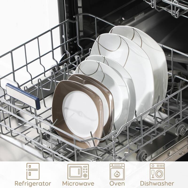 VEWEET Nikita Porcelain Dinnerware Set (Service for 6) - set of 12