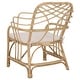preview thumbnail 7 of 11, SAFAVIEH Junie Tropical Rattan Dining Chair, Fully Assembled - 26" W x 24" D x 37" H