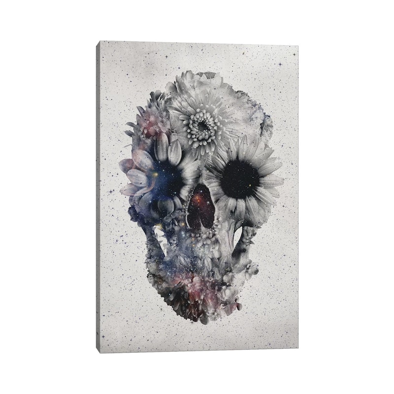 iCanvas "Floral Skull #2" by Ali Gulec Canvas Print