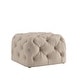 preview thumbnail 2 of 2, Knightsbridge II Beige Linen Tufted Ottoman by iNSPIRE Q Artisan