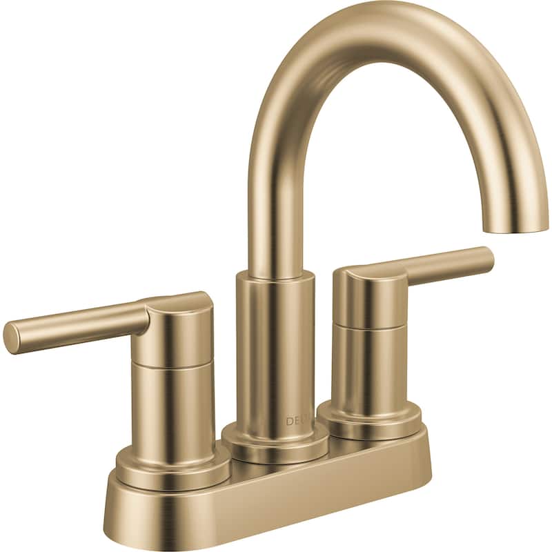 Delta 25749LF Nicoli 1.2 GPM Centerset Bathroom Faucet with Push - Champagne Bronze