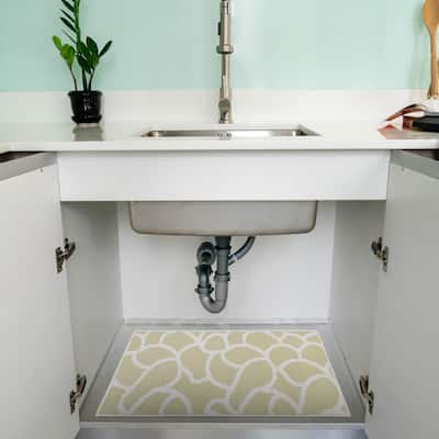 Under Sink Mat - Ultra-Absorbent Cotton Shelf Liners For Kitchen Cabinets - 2X3 feet
