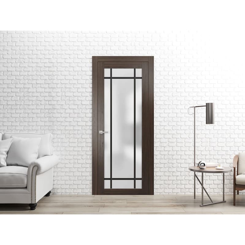 Solid French Door 18 x 80 Planum 2112 Chocolate Ash| Bathroom