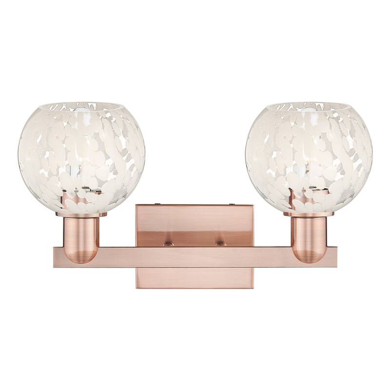 Innovations Lighting Endless Possibilities Arcadia - White Mouchette - 2 Light 17" Bath Vanity Light