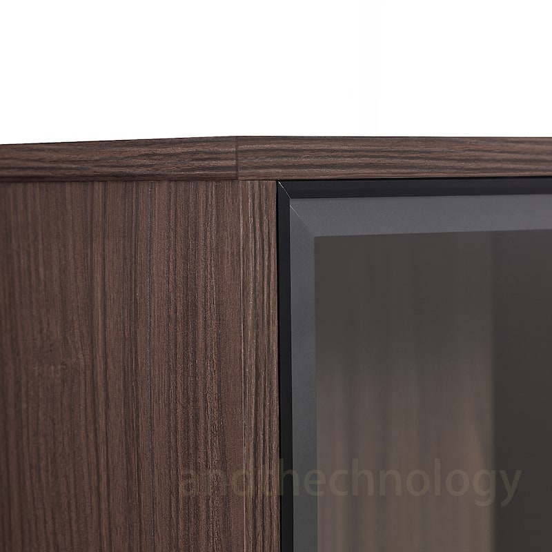 Tempered Glass Door Cabinet With Metal Legs