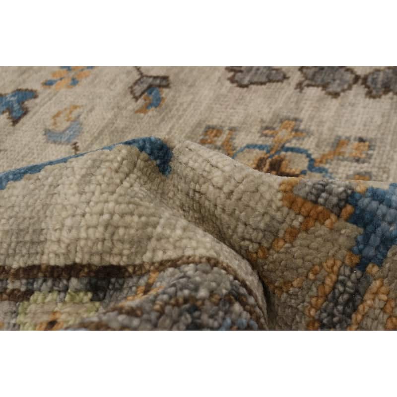ECARPETGALLERY Hand-knotted Modern Oushak Light Khaki Wool Rug - 8'0 x 9'11