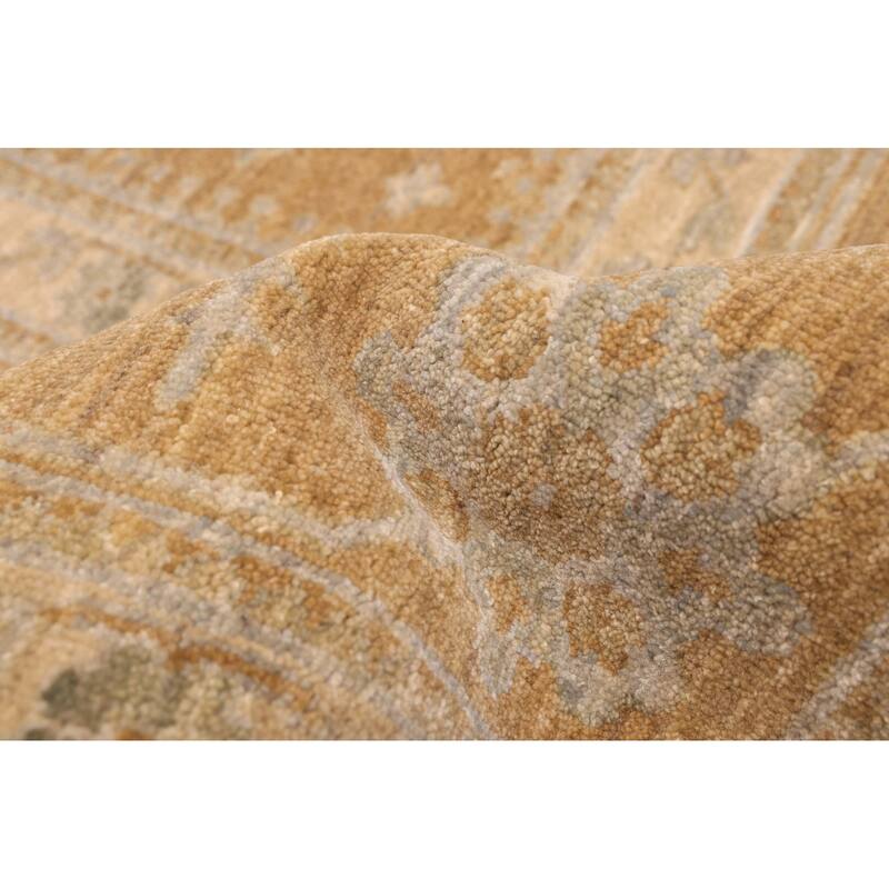 ECARPETGALLERY Hand-knotted Jamshidpour Light Brown Wool Rug - 9'0 x 12'0