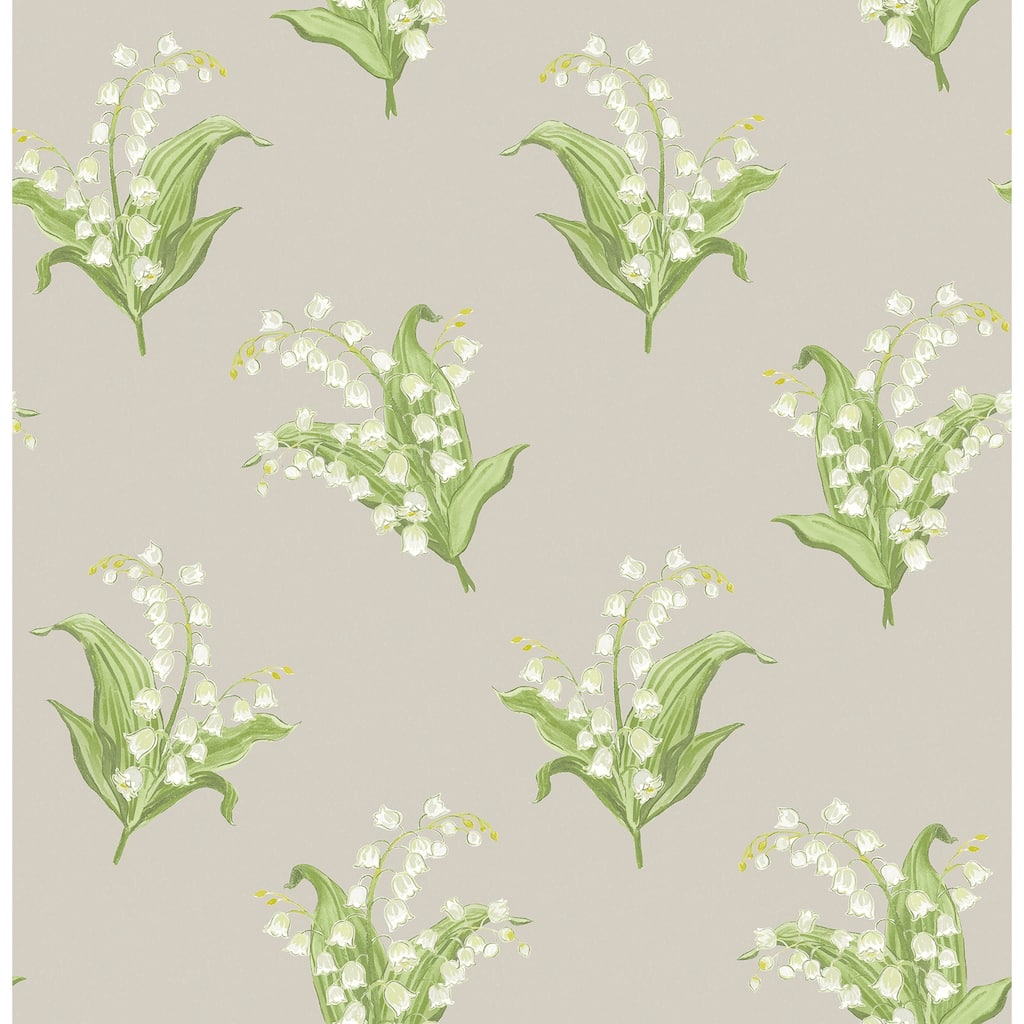 Erin Gates Farmington Stone Lily of the Valley Wallpaper