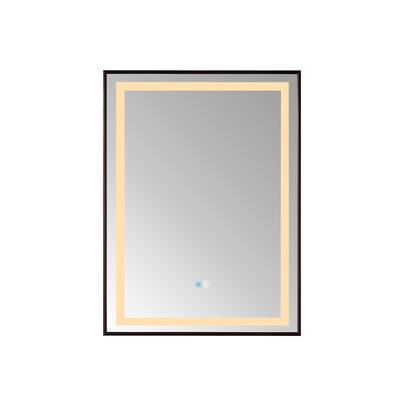 24" Rectangular LED Lighted Accent Bathroom/Vanity Wall Mirror - 24