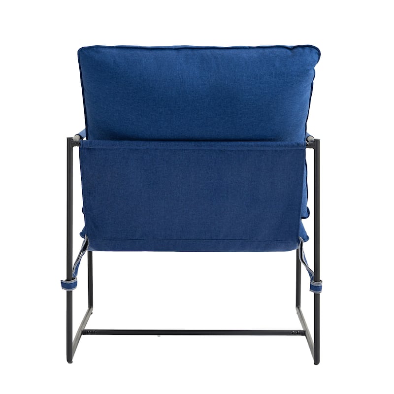Metal Framed Armchair Sling Accent Chair Set of 2