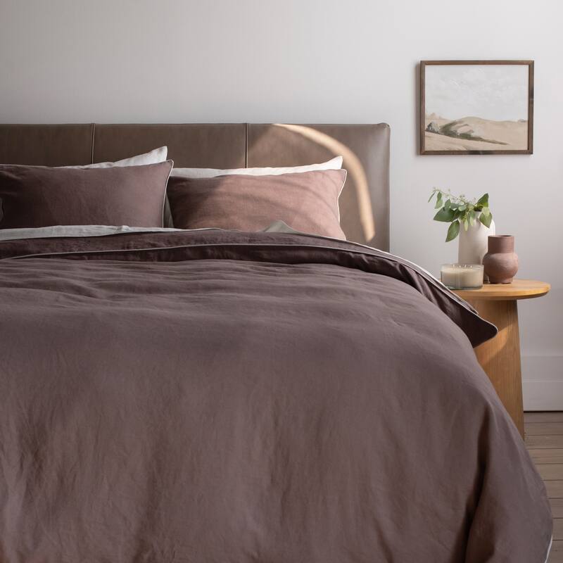100% French Linen Pillowcase Set by BOKSER HOME