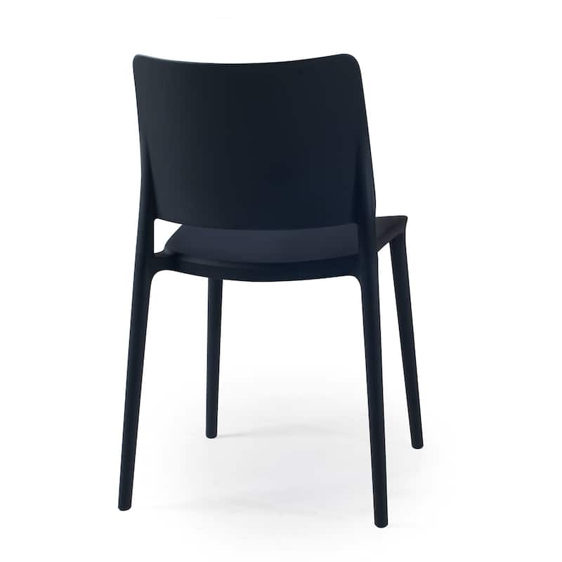 WRGHOME Modern Stacking Patio Dining Side Chair Indoor/Outdoor (Set of 2) - 31.30'' H X 19.29'' W X 21.06'' D