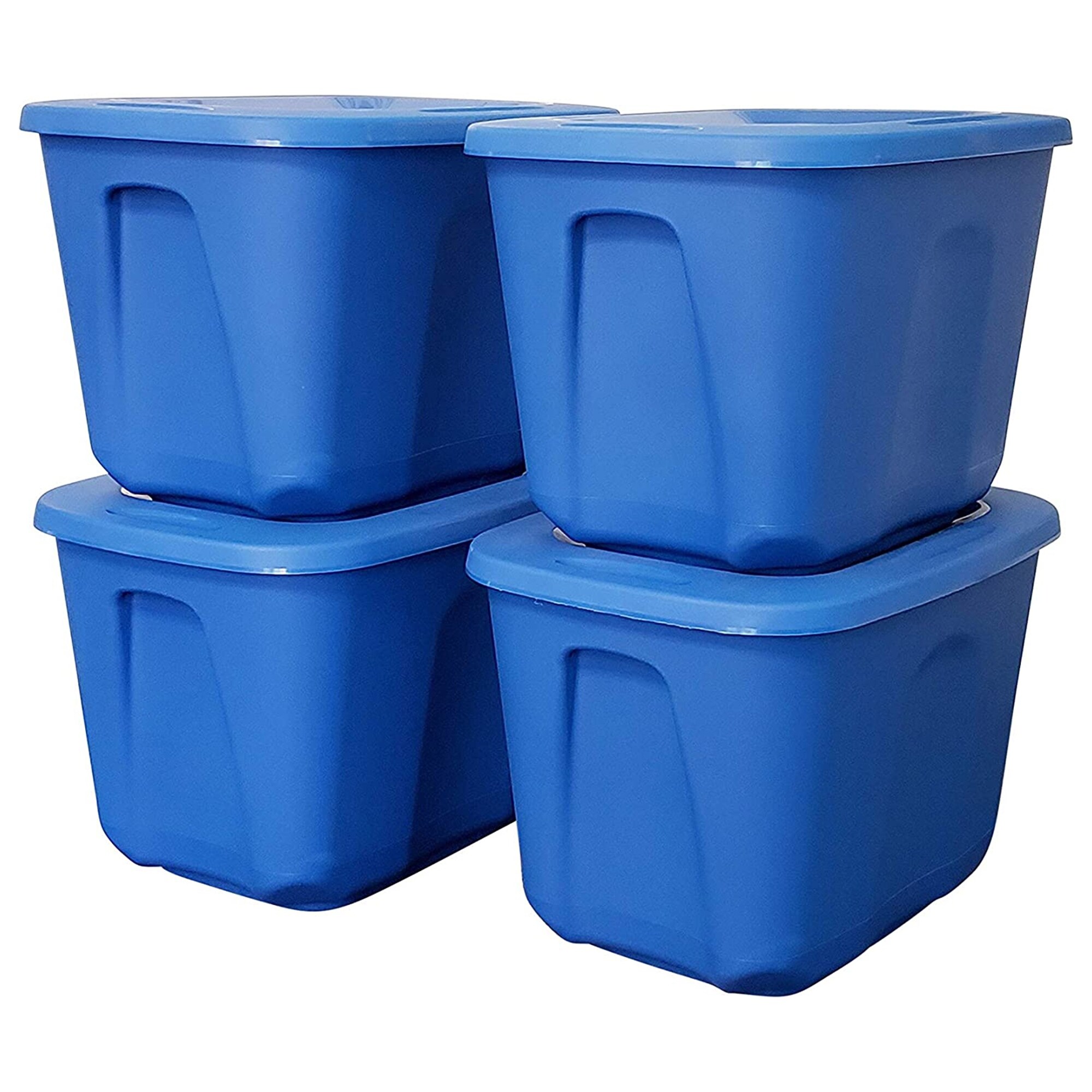 HOMZ 10 Gallon Heavy Duty Plastic Storage Container Capri Blue 4 Pack 3.34 On Sale Bed Bath Beyond 37014299