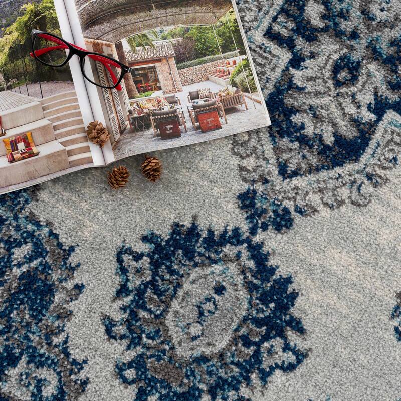 Hauteloom Istanbul Collection Vintage Oriental Traditional Medallion Area Rug