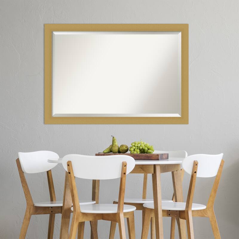 Beveled Wall Mirror - Grace Brushed Gold Frame - Grace Brushed Gold